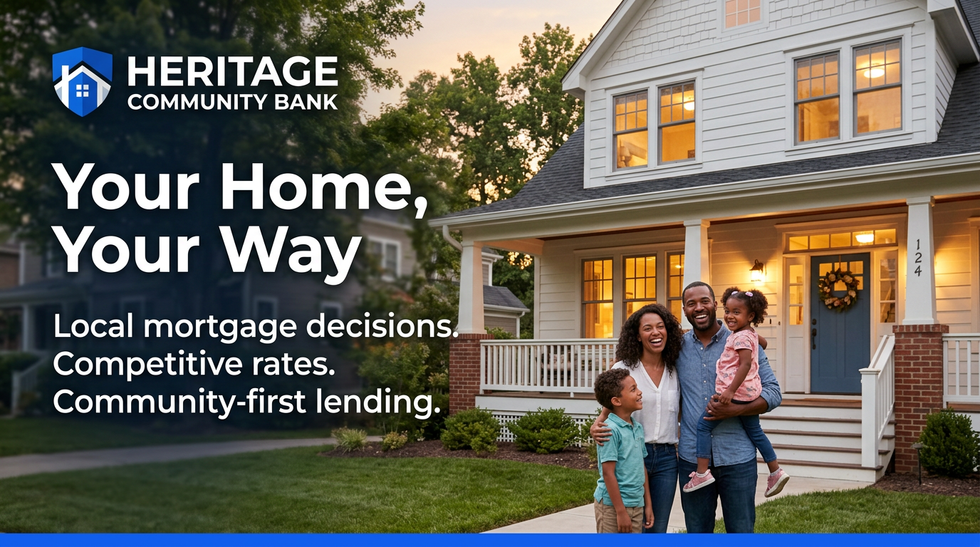 Illustrative community bank mortgage ad